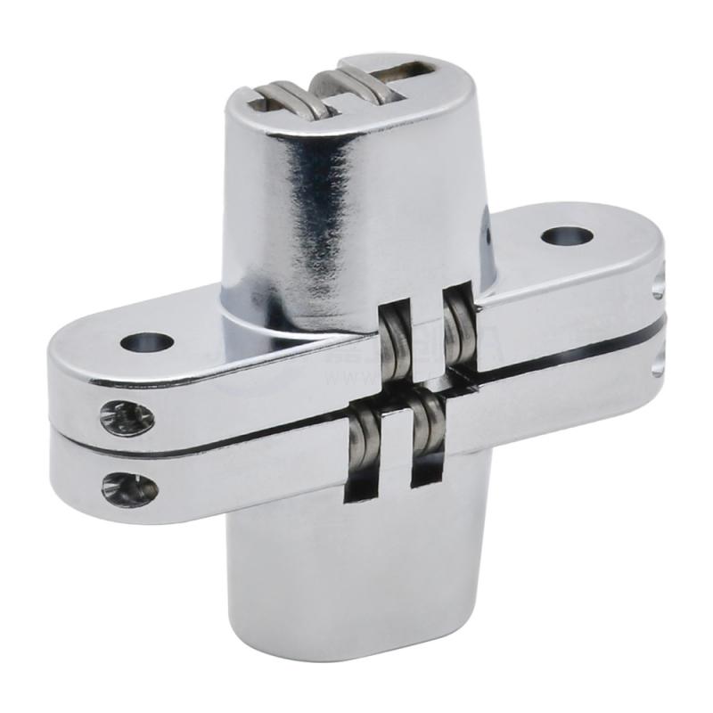 Concealed hinges for cabinets and doors 